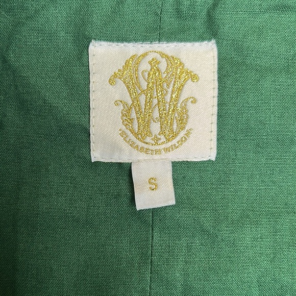 Elizabeth Wilson Designs Jillian Green Fit & Flare Wrap Dress Sz S MISSING SASH - Picture 5 of 12